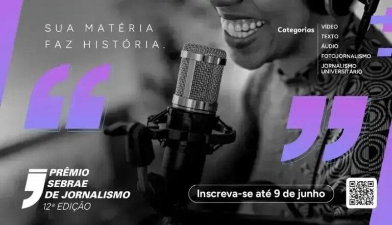 Prêmio Sebrae: Inscrições abertas para o 12º Prêmio de Jornalismo